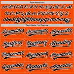 Maglia da baseball arancione personalizzata autentica nera e bianca Maglia da baseball arancione personalizzata autentica nera e bianca