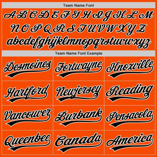 Maglia da baseball arancione personalizzata autentica nera e bianca Maglia da baseball arancione personalizzata autentica nera e bianca