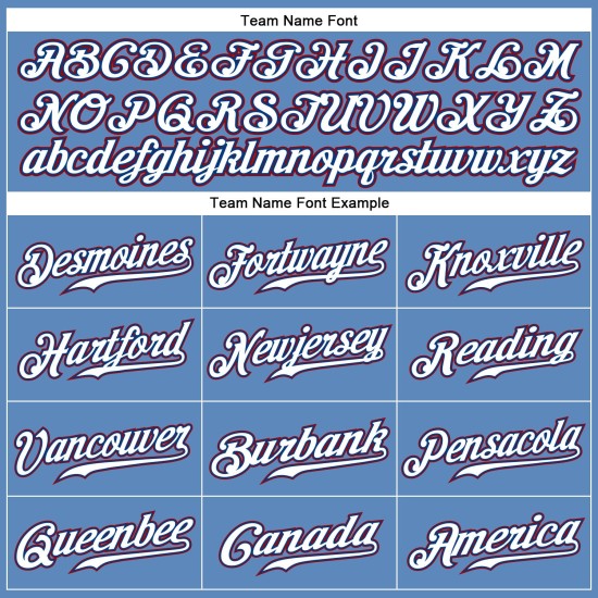 Maglia da baseball personalizzata autentica blu, bianca e rossa Maglia da baseball personalizzata autentica blu, bianca e rossa