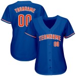 Maglia da baseball autentica personalizzata arancione-bianca Royal Maglia da baseball autentica personalizzata arancione-bianca Royal