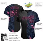 Maglia da baseball personalizzata con motivo fenicottero, design 3D autentico Maglia da baseball personalizzata con motivo fenicottero, design 3D autentico