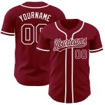 Maglia da baseball autentica Crimson Jersey Crimson-White personalizzata Maglia da baseball autentica Crimson Jersey Crimson-White personalizzata