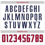 Maglia retrò a coste, autentica maglia da baseball personalizzata, bianca, rossa e blu navy Maglia retrò a coste, autentica maglia da baseball personalizzata, bianca, rossa e blu navy