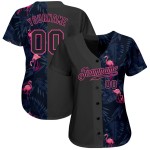 Maglia da baseball personalizzata con motivo fenicottero, design 3D autentico Maglia da baseball personalizzata con motivo fenicottero, design 3D autentico