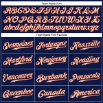 Maglia da baseball blu navy personalizzata crema-rosso autentica città Maglia da baseball blu navy personalizzata crema-rosso autentica città