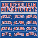 Maglia personalizzata da baseball a costine Royal Authentic Throwback Arancione-Bianco Maglia personalizzata da baseball a costine Royal Authentic Throwback Arancione-Bianco