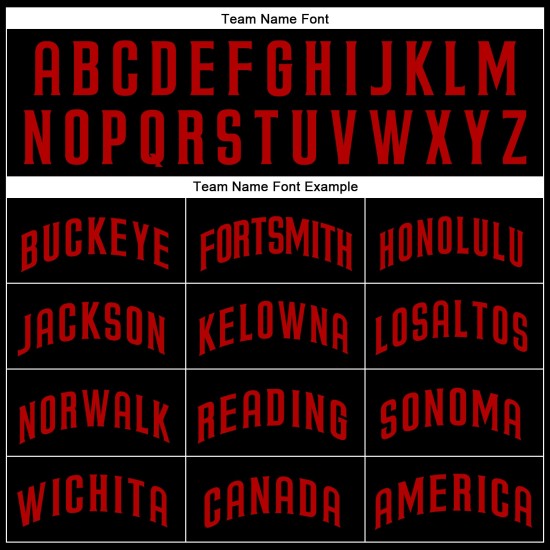 Maglia da baseball nera rossa autentica personalizzata Maglia da baseball nera rossa autentica personalizzata