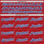 Maglia da baseball autentica a righe bianche personalizzate, colore rosso royal-white Maglia da baseball autentica a righe bianche personalizzate, colore rosso royal-white