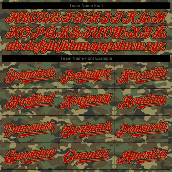 Maglia da baseball autentica in oro con servizio personalizzato, rosso-vecchio saluto mimetico Maglia da baseball autentica in oro con servizio personalizzato, rosso-vecchio saluto mimetico