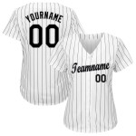Maglia da baseball personalizzata con righe nere, bianca, nera e grigia Maglia da baseball personalizzata con righe nere, bianca, nera e grigia