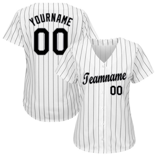 Maglia da baseball personalizzata con righe nere, bianca, nera e grigia Maglia da baseball personalizzata con righe nere, bianca, nera e grigia