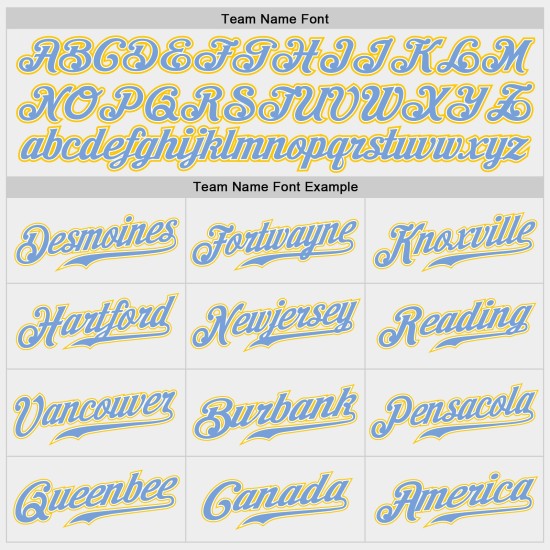 Maglia da baseball personalizzata bianca leggera, autentica, blu-oro Maglia da baseball personalizzata bianca leggera, autentica, blu-oro