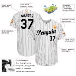 Maglia da baseball personalizzata con righe nere, bianca, nera e grigia Maglia da baseball personalizzata con righe nere, bianca, nera e grigia