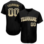 Maglia da baseball Vegas personalizzata nera autentica Drift Fashion oro-bianco Maglia da baseball Vegas personalizzata nera autentica Drift Fashion oro-bianco