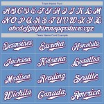 Maglia da baseball personalizzata leggera autentica blu bianco-rossa Maglia da baseball personalizzata leggera autentica blu bianco-rossa