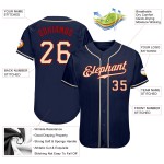 Maglia da baseball blu navy personalizzata crema-rosso autentica città Maglia da baseball blu navy personalizzata crema-rosso autentica città
