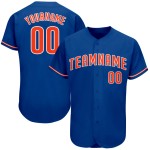 Maglia da baseball autentica personalizzata arancione-bianca Royal Maglia da baseball autentica personalizzata arancione-bianca Royal