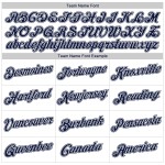 Maglia da baseball personalizzata bianca blu navy autentica Maglia da baseball personalizzata bianca blu navy autentica
