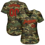 Maglia da baseball autentica in oro con servizio personalizzato, rosso-vecchio saluto mimetico Maglia da baseball autentica in oro con servizio personalizzato, rosso-vecchio saluto mimetico