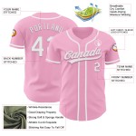 Maglia da baseball rosa bianca leggera autentica personalizzata Maglia da baseball rosa bianca leggera autentica personalizzata