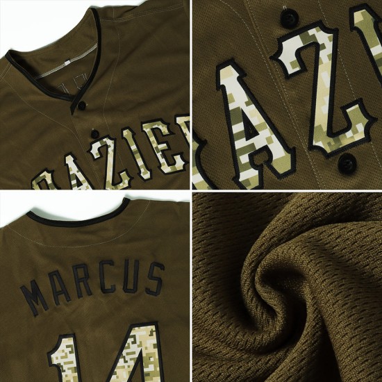 Servizio personalizzato Salute per la maglia da baseball mimetica nera oliva autentica Servizio personalizzato Salute per la maglia da baseball mimetica nera oliva autentica
