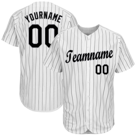 Maglia da baseball personalizzata con righe nere, bianca, nera e grigia Maglia da baseball personalizzata con righe nere, bianca, nera e grigia