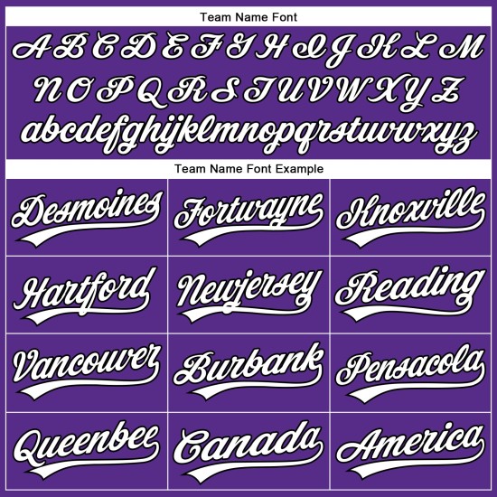 Maglia da baseball autentica personalizzata a righe viola, bianche e nere Maglia da baseball autentica personalizzata a righe viola, bianche e nere