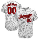 Maglia da baseball natalizia autentica grigia 3D rossa e nera personalizzata Maglia da baseball natalizia autentica grigia 3D rossa e nera personalizzata