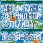 Maglia da baseball Royal White Trees con motivo a palme da spiaggia hawaiana, personalizzata con fiori autentici e design 3D Maglia da baseball Royal White Trees con motivo a palme da spiaggia hawaiana, personalizzata con fiori autentici e design 3D