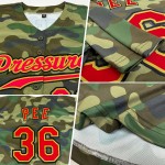 Maglia da baseball autentica in oro con servizio personalizzato, rosso-vecchio saluto mimetico Maglia da baseball autentica in oro con servizio personalizzato, rosso-vecchio saluto mimetico