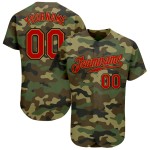 Maglia da baseball autentica in oro con servizio personalizzato, rosso-vecchio saluto mimetico Maglia da baseball autentica in oro con servizio personalizzato, rosso-vecchio saluto mimetico