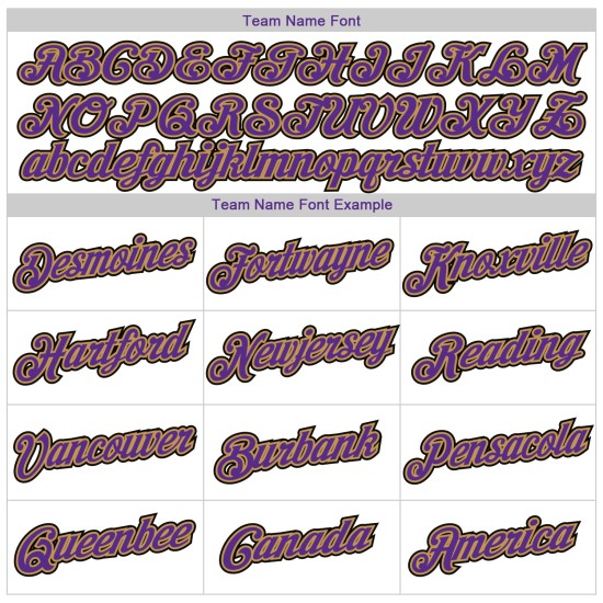 Maglia da baseball autentica Gold Jersey Viola-Old Custom White Maglia da baseball autentica Gold Jersey Viola-Old Custom White