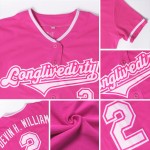 Maglia da baseball personalizzata verde autentica rosa bianca-Kelly Maglia da baseball personalizzata verde autentica rosa bianca-Kelly