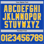 Maglia da baseball Thunder Blue Custom Autentica Oro-Bianco Maglia da baseball Thunder Blue Custom Autentica Oro-Bianco