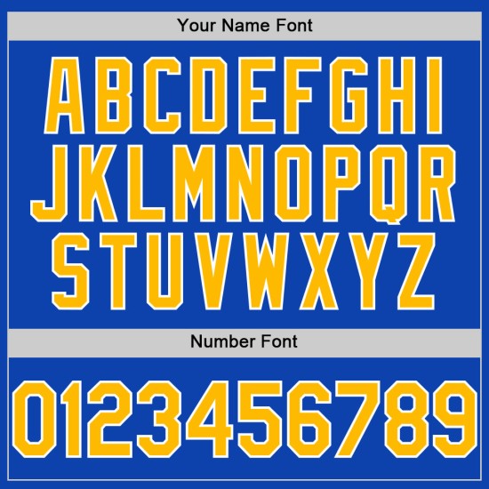 Maglia da baseball Thunder Blue Custom Autentica Oro-Bianco Maglia da baseball Thunder Blue Custom Autentica Oro-Bianco