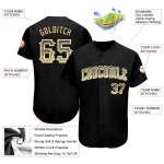 Maglia da baseball Vegas personalizzata nera autentica Drift Fashion oro-bianco Maglia da baseball Vegas personalizzata nera autentica Drift Fashion oro-bianco