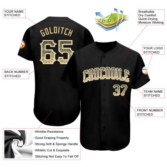 Maglia da baseball Vegas personalizzata nera autentica Drift Fashion oro-bianco Maglia da baseball Vegas personalizzata nera autentica Drift Fashion oro-bianco