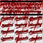 Maglia da baseball personalizzata autentica, rossa e nera, con motivo 3D, bianca Maglia da baseball personalizzata autentica, rossa e nera, con motivo 3D, bianca