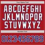 Maglia da baseball autentica a righe bianche personalizzate, colore rosso royal-white Maglia da baseball autentica a righe bianche personalizzate, colore rosso royal-white