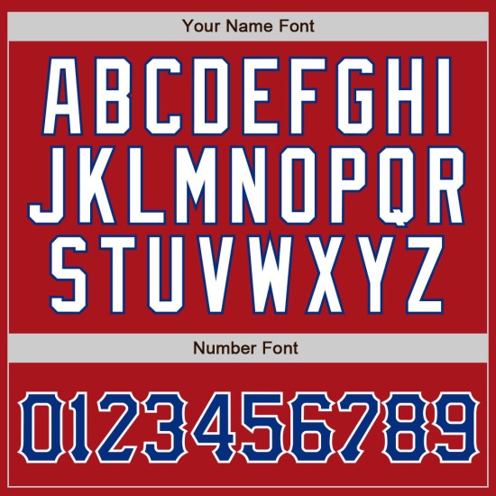 Maglia da baseball autentica a righe bianche personalizzate, colore rosso royal-white Maglia da baseball autentica a righe bianche personalizzate, colore rosso royal-white