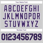 Maglia da baseball personalizzata autentica grigia viola-nera Maglia da baseball personalizzata autentica grigia viola-nera
