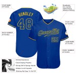 Maglia da baseball personalizzata Royal Royal-Gold autentica Maglia da baseball personalizzata Royal Royal-Gold autentica