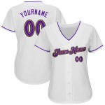 Maglia da baseball autentica Gold Jersey Viola-Old Custom White Maglia da baseball autentica Gold Jersey Viola-Old Custom White