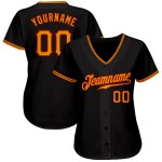 Maglia da baseball autentica nera personalizzata oro-rossa Maglia da baseball autentica nera personalizzata oro-rossa