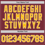 Maglia da baseball personalizzata oro-bianco bordeaux autentica Maglia da baseball personalizzata oro-bianco bordeaux autentica