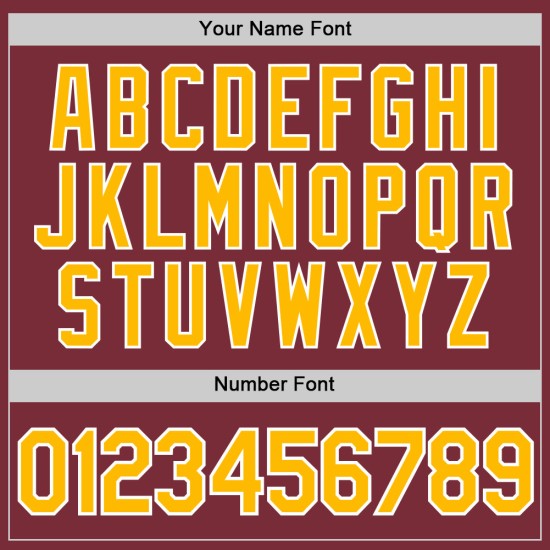 Maglia da baseball personalizzata oro-bianco bordeaux autentica Maglia da baseball personalizzata oro-bianco bordeaux autentica