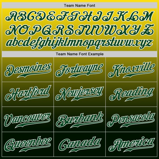 Maglia da baseball personalizzata gialla alla moda, autentica, verde sbiadito e bianca Maglia da baseball personalizzata gialla alla moda, autentica, verde sbiadito e bianca