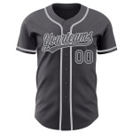 Maglia da baseball autentica personalizzata grigia, grigio acciaio Maglia da baseball autentica personalizzata grigia, grigio acciaio