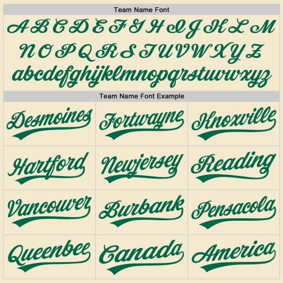 Maglia da baseball verde-bianca color crema, stile retrò, autentica Kelly personalizzata Maglia da baseball verde-bianca color crema, stile retrò, autentica Kelly personalizzata