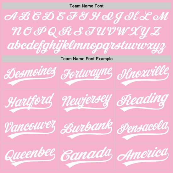 Maglia da baseball rosa bianca leggera autentica personalizzata Maglia da baseball rosa bianca leggera autentica personalizzata